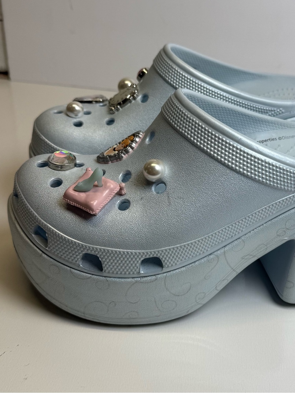 Disney Parks 2025 Cinderella 75th Anniversary Heels Crocs | Adult Size W8/M6 - Picture 4 of 9